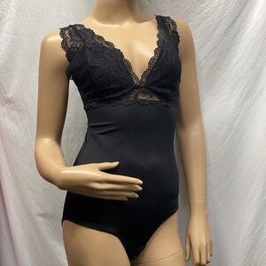 Skinnygirl Black Lace Smoother & Shaper Bodysuit NWOT